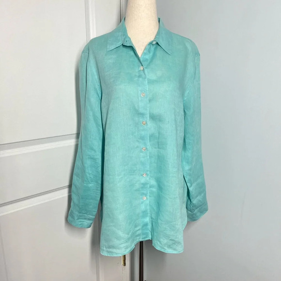 J Jill 100% linen Button Down Shirt size S - Picture 6 of 10
